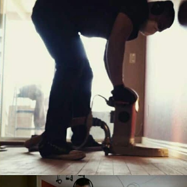 Edging along a baseboard during a refinish